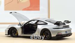 2021 Porsche 992 GT3 Coupe Norev 118 Silver Diecast Model Car