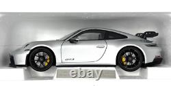 2021 Porsche 992 GT3 Coupe Norev 118 Silver Diecast Model Car