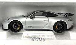 2021 Porsche 992 GT3 Coupe Norev 118 Silver Diecast Model Car