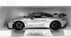 2021 Porsche 992 GT3 Coupe Norev 118 Silver Diecast Model Car