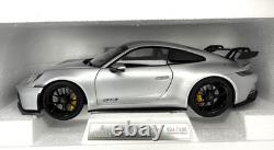 2021 Porsche 992 GT3 Coupe Norev 118 Silver Diecast Model Car