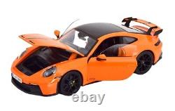 2022 Porsche 911 GT3 118 Maisto Orange 992 Diecast Car Model Car Toy Car