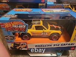 2024 HOT WHEELS Porsche Pull-Back Speeders 143 Lot Of 8 - Box Full O' Porsche