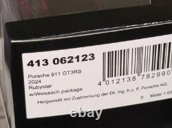 2024 Porsche 911 (992) GT3 RS Weissach 143 Minichamps Rubystar Gold Wheels