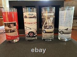 4 Porsche Design glass tumblers Carrera collectors edition