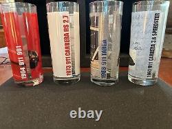 4 Porsche Design glass tumblers Carrera collectors edition