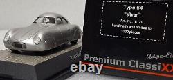 (7) Porsche Typ 64 1939 Berlin-Roma Silver 143 Premium Classixxs 18120