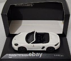 (8) Porsche 718 Boxster GTS 4.0 982 2020 White 143 Minichamps 410069101 RARE