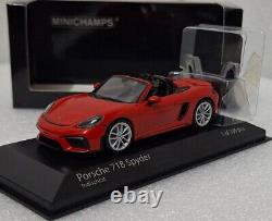 (8) Porsche 718 Spyder 982 Red 2020 143 Minichamps 410067702 RARE! 1 of 336 PCS