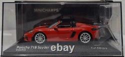 (8) Porsche 718 Spyder 982 Red 2020 143 Minichamps 410067702 RARE! 1 of 336 PCS