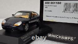 (8) Porsche 911 996 Coupe 1998 Blue Met 143 Minichamps 400061180 1 of 384 PCS