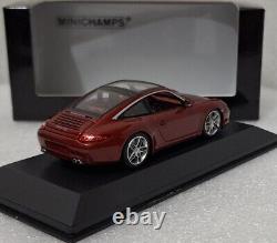 (8) Porsche 911 (997) Targa 4S 2008 Ruby Red Met 143 Minichamps 400066460 RARE