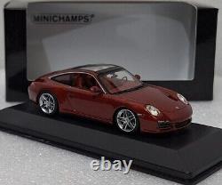 (8) Porsche 911 (997) Targa 4S 2008 Ruby Red Met 143 Minichamps 400066460 RARE