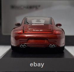 (8) Porsche 911 (997) Targa 4S 2008 Ruby Red Met 143 Minichamps 400066460 RARE