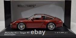 (8) Porsche 911 (997) Targa 4S 2008 Ruby Red Met 143 Minichamps 400066460 RARE