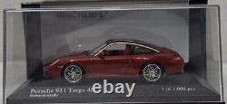 (8) Porsche 911 (997) Targa 4S 2008 Ruby Red Met 143 Minichamps 400066460 RARE