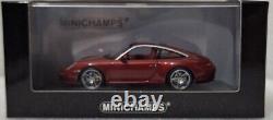 (8) Porsche 911 (997) Targa 4S 2008 Ruby Red Met 143 Minichamps 400066460 RARE