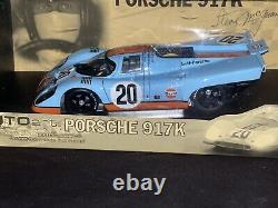 AutoArt Porsche 917K Steve McQueen LeMans Gulf Race 118 Scale Diecast Car NIB