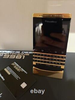 BlackBerry Porsche Design P9981 24k GOLD EDITION, works in US, full pack