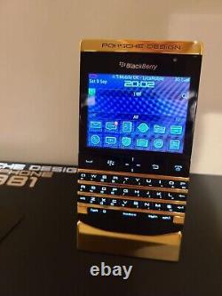 BlackBerry Porsche Design P9981 24k GOLD EDITION, works in US, full pack