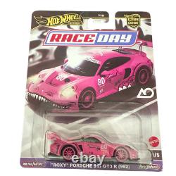 CUSTOM Hot Wheels Premium Roxy Porsche 911 GT3 R 992 Pink Race Day Fan-Made 1/64