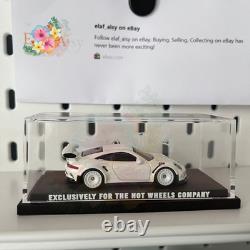 Custom Hot Wheels Porsche 911 GT3 RS 164 Pearl White Handmade Diecast with Case