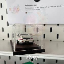 Custom Hot Wheels Porsche 911 GT3 RS 164 Pearl White Handmade Diecast with Case