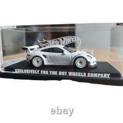 Custom Hot Wheels Porsche 911 GT3 RS Pearl White Collector's Edition with Case