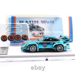 F/S RWB 993 GT CHROME 1/64 Blue GULF WITH FREE WHEELS Limited Edition Diecast