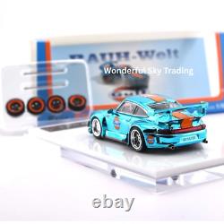 F/S RWB 993 GT CHROME 1/64 Blue GULF WITH FREE WHEELS Limited Edition Diecast