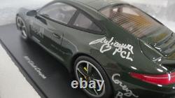 Gt Spirit 1/18 Porsche 911 (991) Carrera S Club Coupe Green Autographed promo