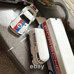 HOT WHEELS BRUMOS PORSCHE 935 & VW BUS & HAULER & truck 4 SET Custom Repack BOX