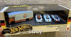 HOT WHEELS Custom 1971 Wyer Gulf Team PORSCHE 917 24 Hours LeMans 4 Set Box