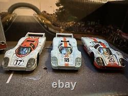 HOT WHEELS Custom 1971 Wyer Gulf Team PORSCHE 917 24 Hours LeMans 4 Set Box