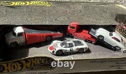 HOT WHEELS Custom 4 Set BOX PORSCHE Carrera 6 & 356 Coupe Vintage RENNSPORT