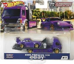 HOT WHEELS TEAM TRANSPORT #17 RWB PORSCHE 930 Purple SOLD OUT ships withProtector