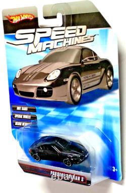 Hot Wheels 2009 Speed Machines Porsche Cayman S BLACK 1/64 Deluxe Details