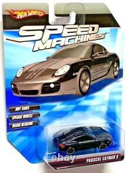 Hot Wheels 2009 Speed Machines Porsche Cayman S BLACK 1/64 Deluxe Details