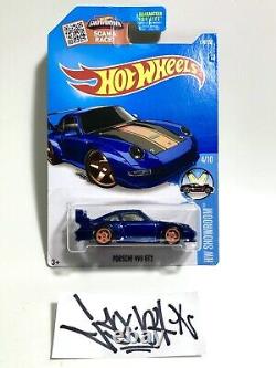 Hot Wheels 2015 Super Treasure Hunt Porsche 993 GT2 withFull Cage Real Riders