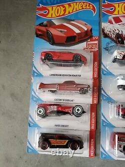 Hot Wheels 2019 Target Red Edition Complete Set 1 thru 12 Very Hard to Find