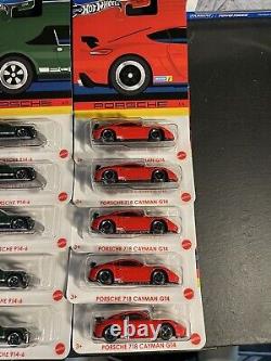 Hot Wheels 2024 Green Porsche CHASE 914-6 & 718 Cayman GT4 Lot Of 10