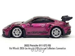 Hot Wheels 2026 40th LA Convention Porsche 911 GT3 RS Purple Carded! PRESALE