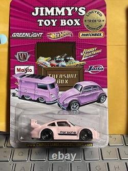 Hot Wheels Bug Jam 2022 Jimmy's Toy Box Porsche 993 GT2, VW Bug, VW T1, VW Kombi