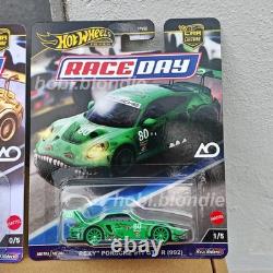 Hot Wheels CUSTOM MADE Porsche 911 GT3 Roxy Chase GOLD & Porsche Rexy Green LOT
