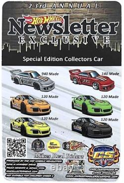 Hot Wheels Collectors Nationals Porsche 911 Gt3 Rs Newsletter Exclusive 1/120