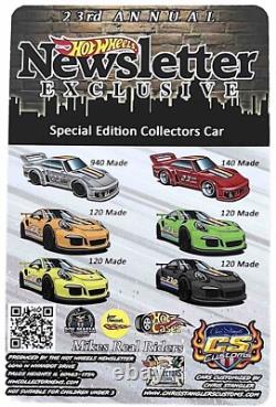 Hot Wheels Collectors Nationals Porsche 911 Gt3 Rs Newsletter Exclusive 1/120