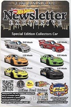 Hot Wheels Collectors Nationals Porsche 911 Gt3 Rs Newsletter Exclusive 1 Of 120