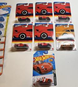 Hot Wheels Matchbox Porsche 911 GT3 718 Cayman Red Coupe Clip Mixed Lot Of 23