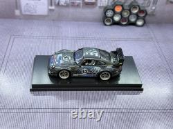 Hot Wheels Porsche 993 GT2 164 Gray/Blue/Black Metal Diecast with Case