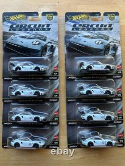 Hot Wheels Premium Circuit Legends PORSCHE 911 GT3 R (992) VHTF LOT of 8